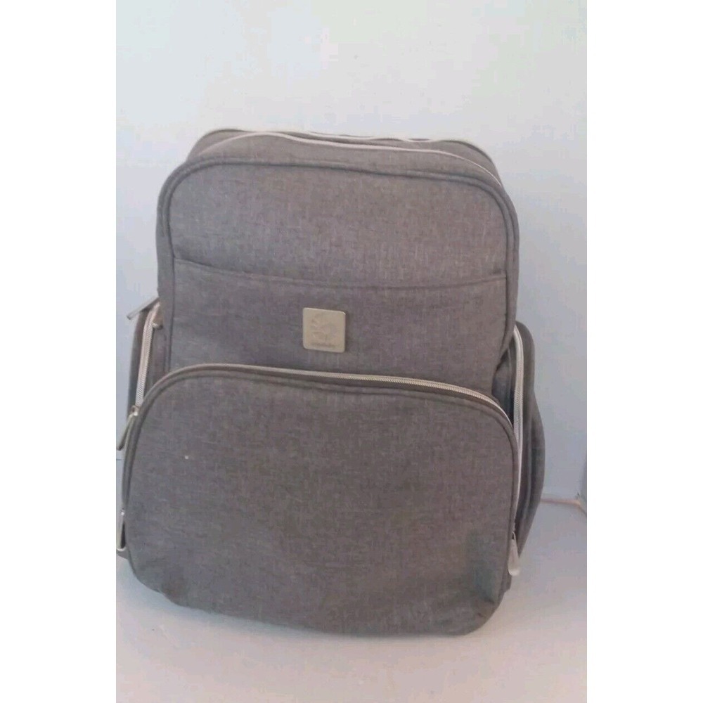 Diaper Bag Backpack, Large Capacity, Insulated Pockets,‎ Gray